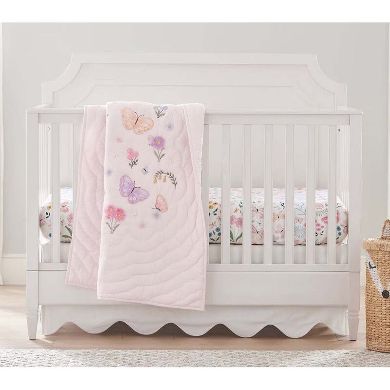 Pottery Barn Kids Wildflower Butterfly Toddler Quilt image number 1